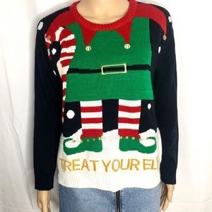 H&M Divided Holiday Treat Your Elf Sweater